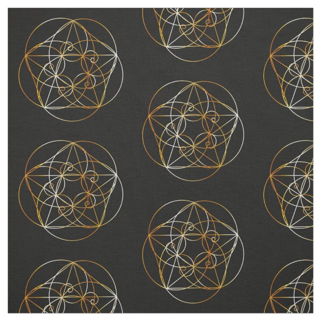 Tissu Spirale de Fibonacci la géométrie sacrée (Échantillon)