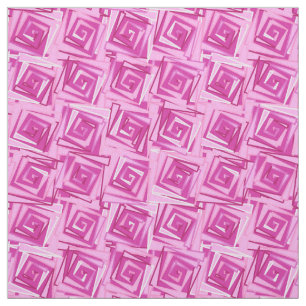 Tissu Spirales Carrés modernes, orchidée et violet