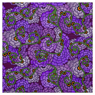 Tissu Spirales de fleurs - Cool
