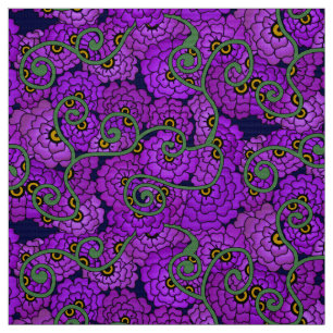 Tissu Spirales de fleurs - Violet
