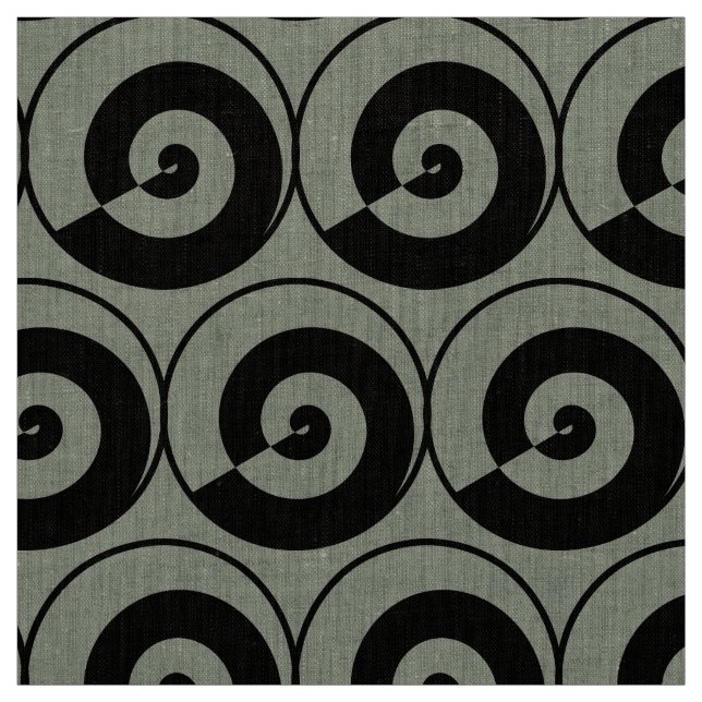 Tissu Spirales, escargots, cercles (Échantillon)