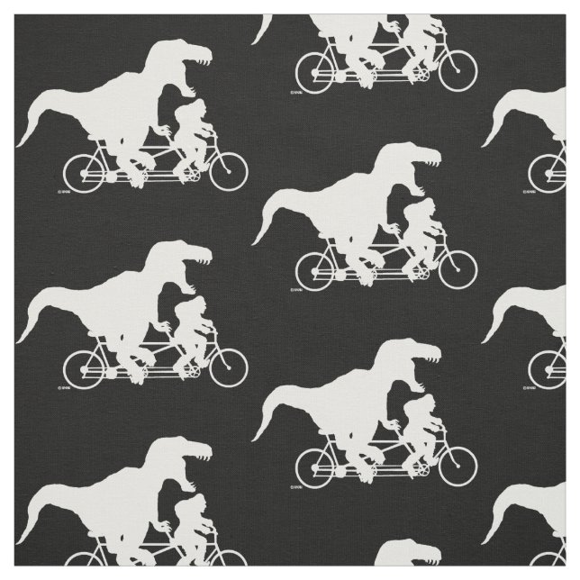 Tissu Squatchin allé faisant un cycle avec T-rex (Échantillon)