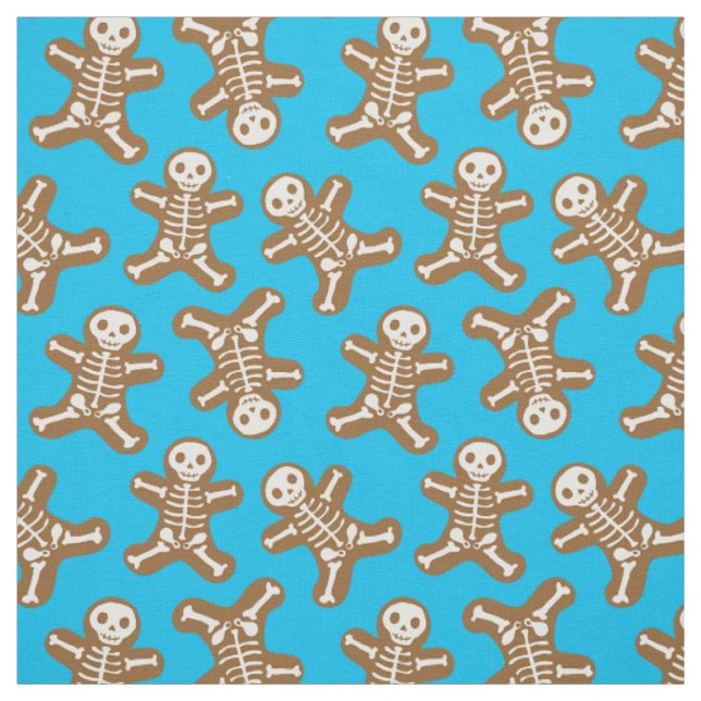 Tissu Squelette Gingerbread Homme Motif (Échantillon)