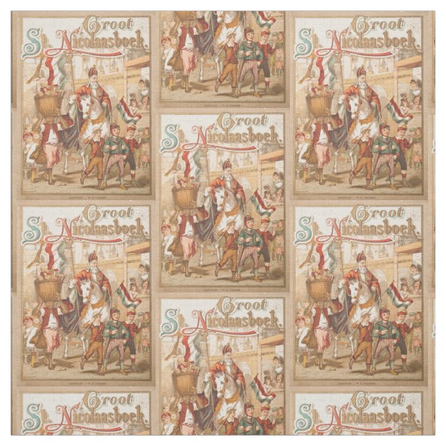Tissu St néerlandais vintage Nick Sinterklaas de (Échantillon)