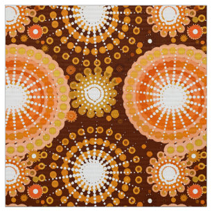Tissu Starburbs et pingwheel, chocolat brun & tan