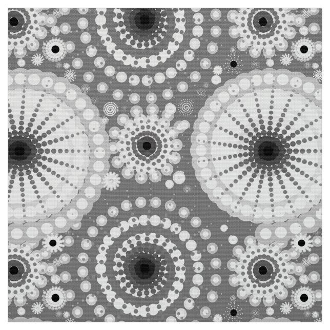 Tissu Starburbs et pingwheel, gris, noir et blanc (Échantillon)