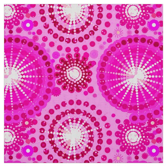 Tissu Starburbs et pingwheel, orchidée et magenta (Échantillon)