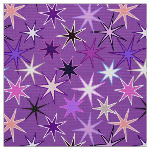 Tissu Starburst moderne imprimer, violet violet et orchi