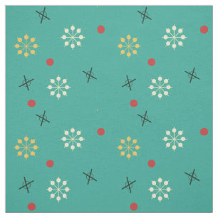 Tissu Starbursts Spoutnik de l'ère atomique Turquoise