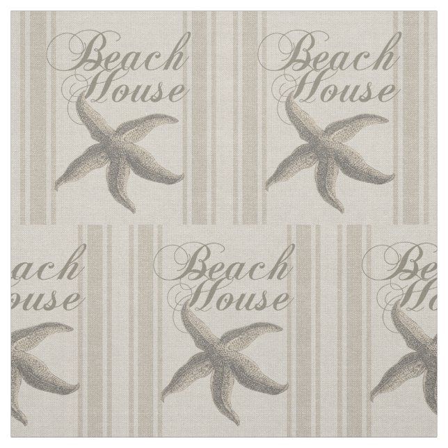 Tissu Starfish Beach House Plage Côté Côte (Échantillon)