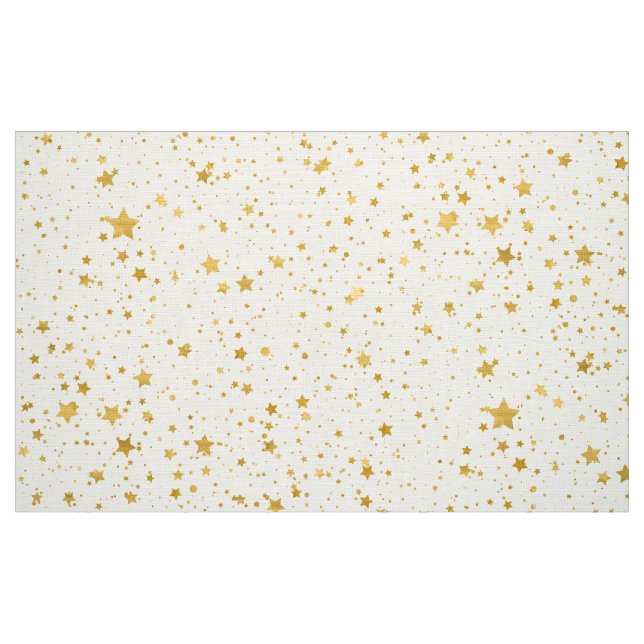 Tissu Stars2 d'or - Blanc pur (Fat Quarter)