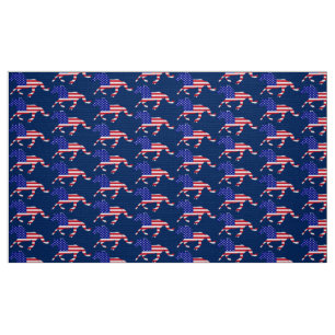 Tissu Stars and Stripes Mustang (bleu)