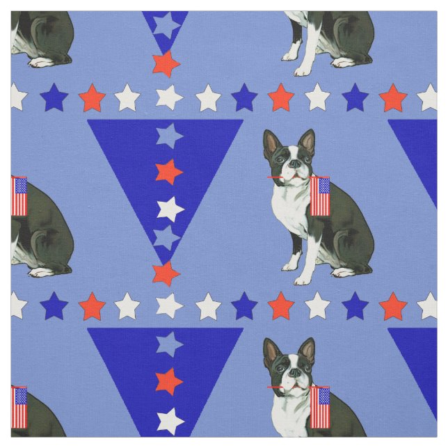 Tissu Stars de Boston Terrier (Échantillon)