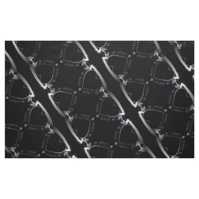 Tissu Steampunk 3D Black Heart Series (Fat Quarter)