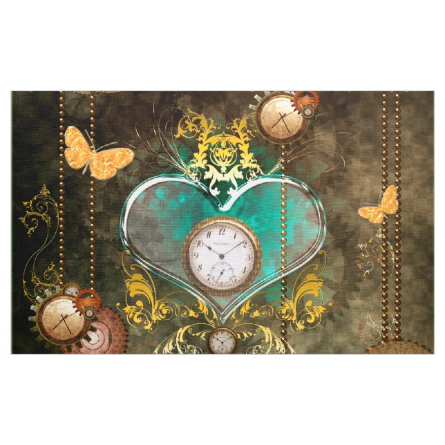 Tissu Steampunk, coeur merveilleux (Yard)