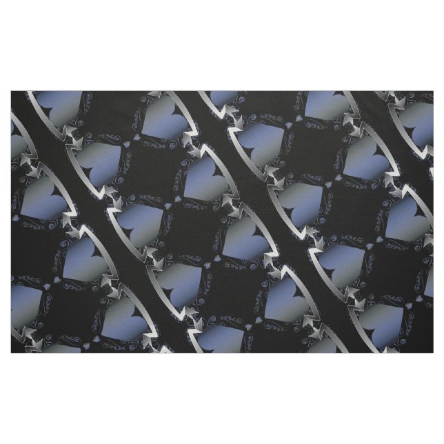 Tissu Steampunk Heart Series Blue Neon (Fat Quarter)