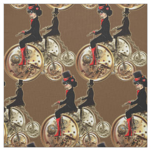 Tissu Steampunk pennyfarthing temps de voyage