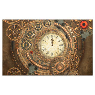 Tissu Steampunk, rouages merveilleux