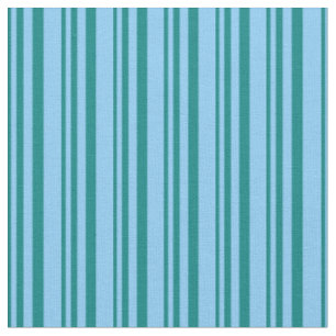 Tissu Stripes bleu ciel turquoise et clair