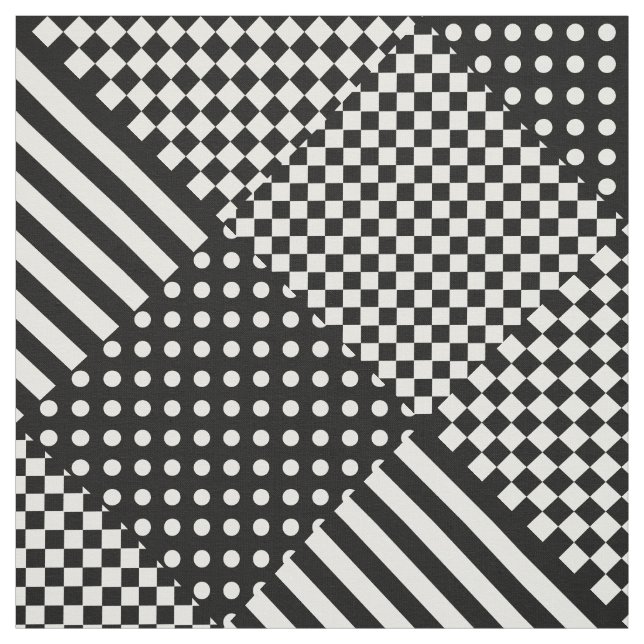 Tissu Stripes Check Harlequin Pois Conception mixte (Échantillon)