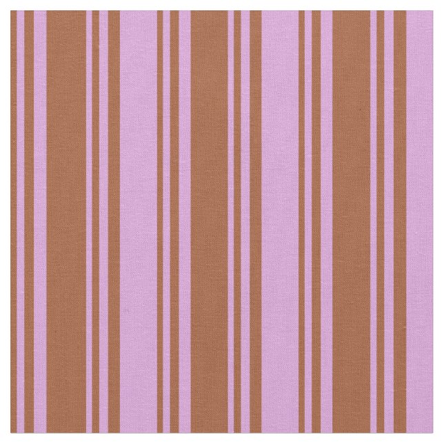Tissu Stripes couleur sienne et prune (Fermer)