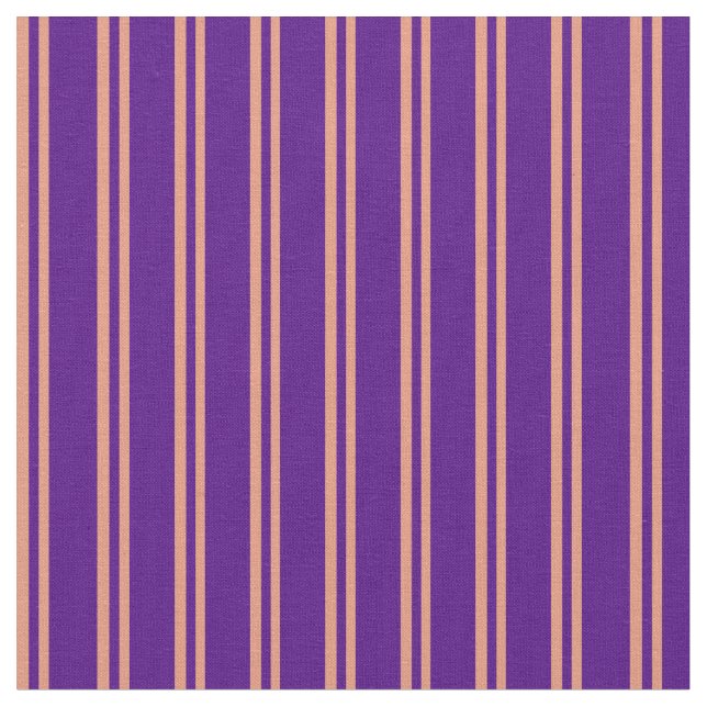 Tissu Stripes Saumon foncé et Indigo (Fermer)