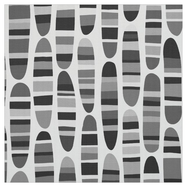 Tissu Stripey Strokes 120123 - Noir et Blanc (Échantillon)