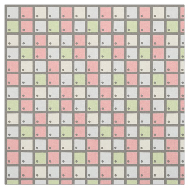 Tissu Structure à motif de grille pastel (Échantillon)
