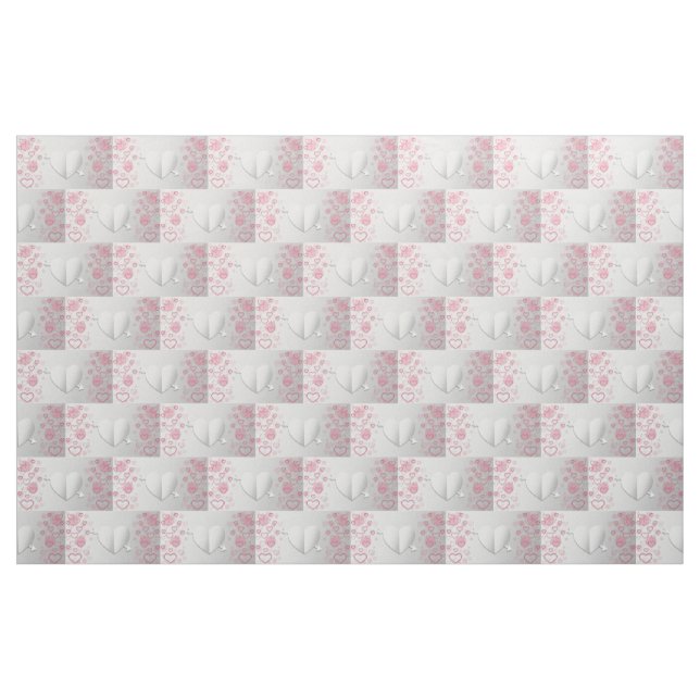 Tissu Structure Coeur & Flèche (Fat Quarter)