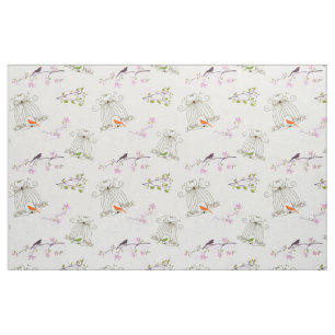 Tissu Structure de cage florale pour oiseaux