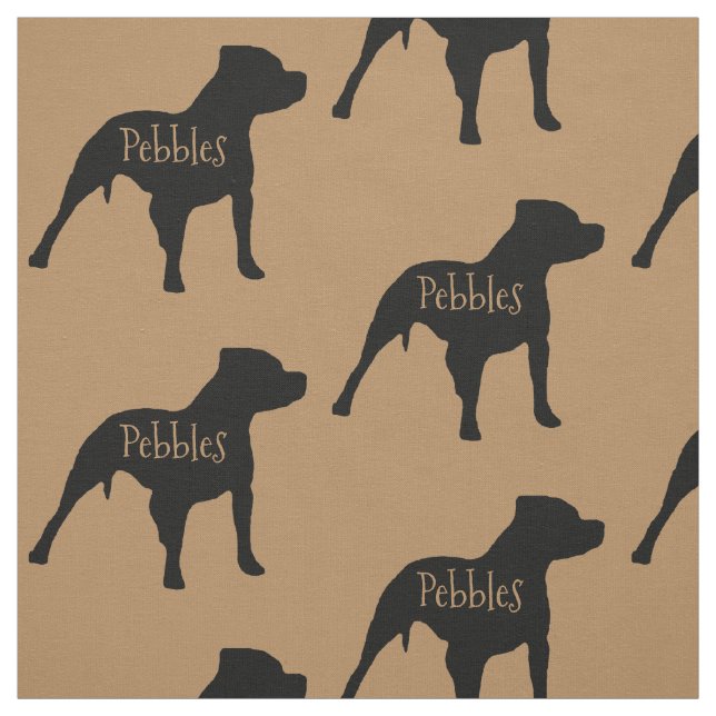 Tissu Structure de chien Pitbull personnalisée (Échantillon)