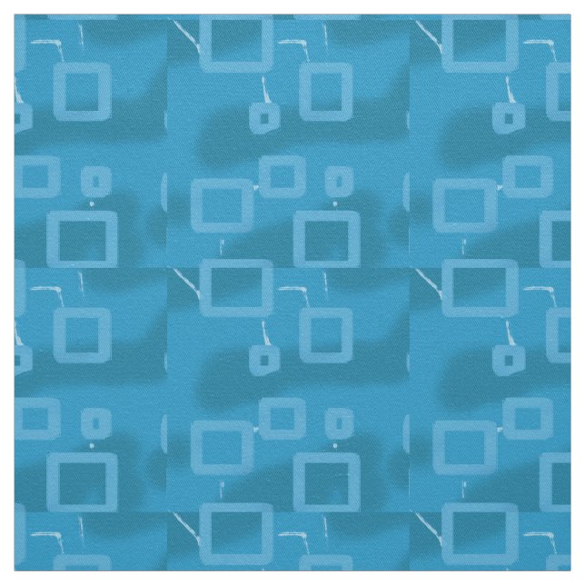 Tissu Structure de circuit géométrique bleu cool (Échantillon)