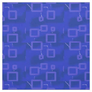 Tissu Structure de circuit géométrique Royal Blue