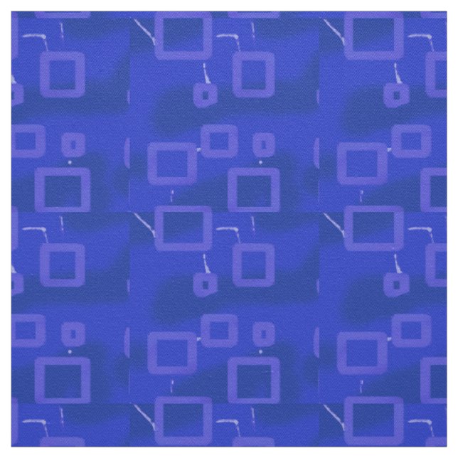 Tissu Structure de circuit géométrique Royal Blue (Échantillon)