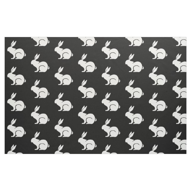 Tissu Structure de conception de lapins blancs (Fat Quarter)