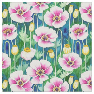 Tissu Structure d'impression fleur sauvage