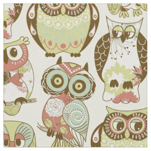 Tissu Structure du groupe Pastel Owl