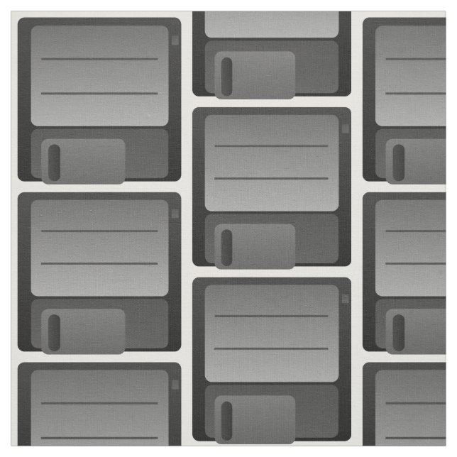 Tissu Structure Motif de disquette grise (Échantillon)