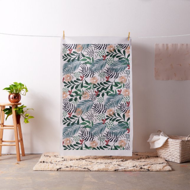Tissu Structure Motif végétale tropicale florale (In Situ)