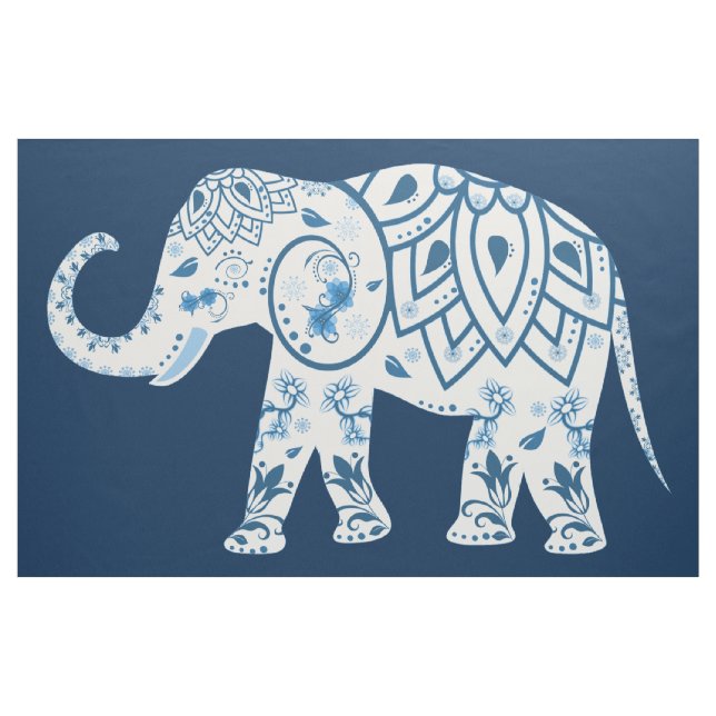 Tissu Structure murale turquoise Blue Elephant (Yard)