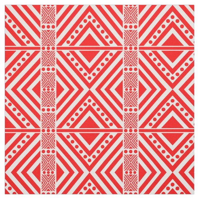 Tissu Style africain Motif sans faille. Couleur rouge (Échantillon)