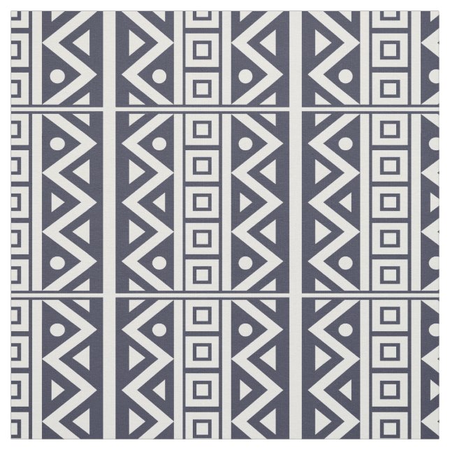 Tissu Style africain traditionnel Motif blanc transparen (Échantillon)
