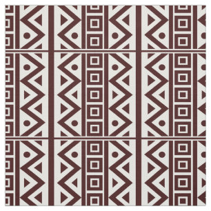 Tissu Style africain traditionnel Motif Brown sans coutu
