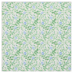 Tissu Style champêtre bleu blanc Floral Motif