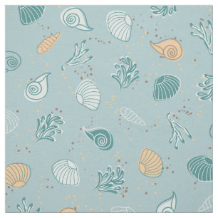 Tissu Style côtier moderne Coques de mer Motif Marine