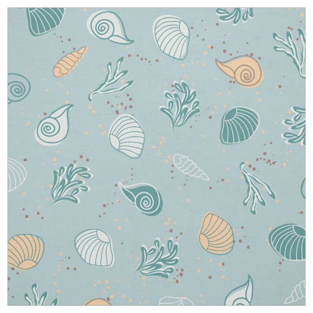 Tissu Style côtier moderne Coques de mer Motif Marine (Échantillon)