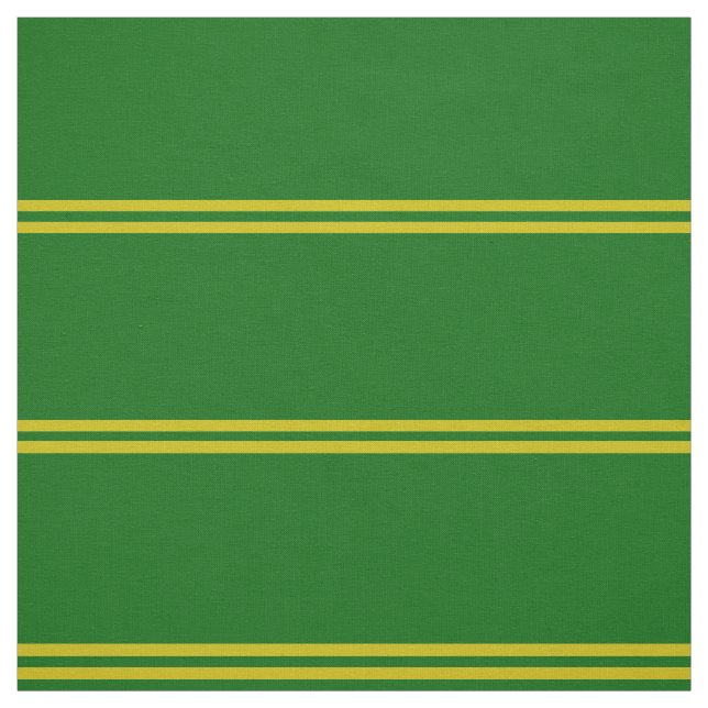 Tissu Style insulaire vert rayé or (Échantillon)
