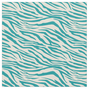 Tissu Style vert bleu ivoire géométrique Zèbre modèle