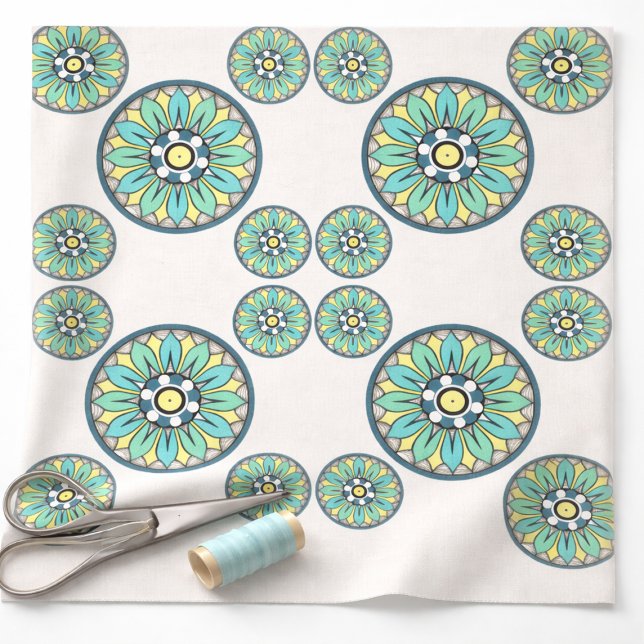 Tissu Style Victorien Art Déco Vert (Créateur téléchargé)