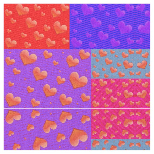 Tissu stylisé pour la Saint-Valentin - Pays Déco (Fermer)